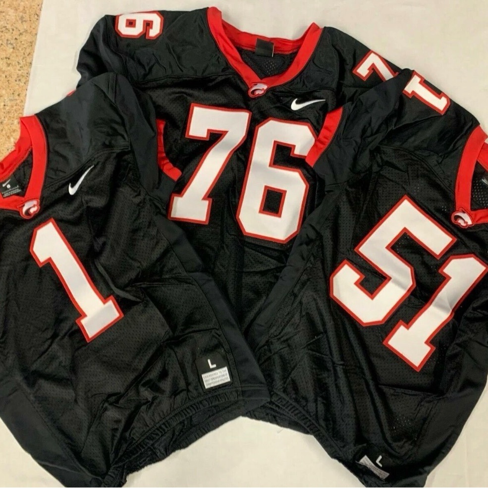 67 Jersey Nike Black And Red Sports Custom Football Jerseys 67